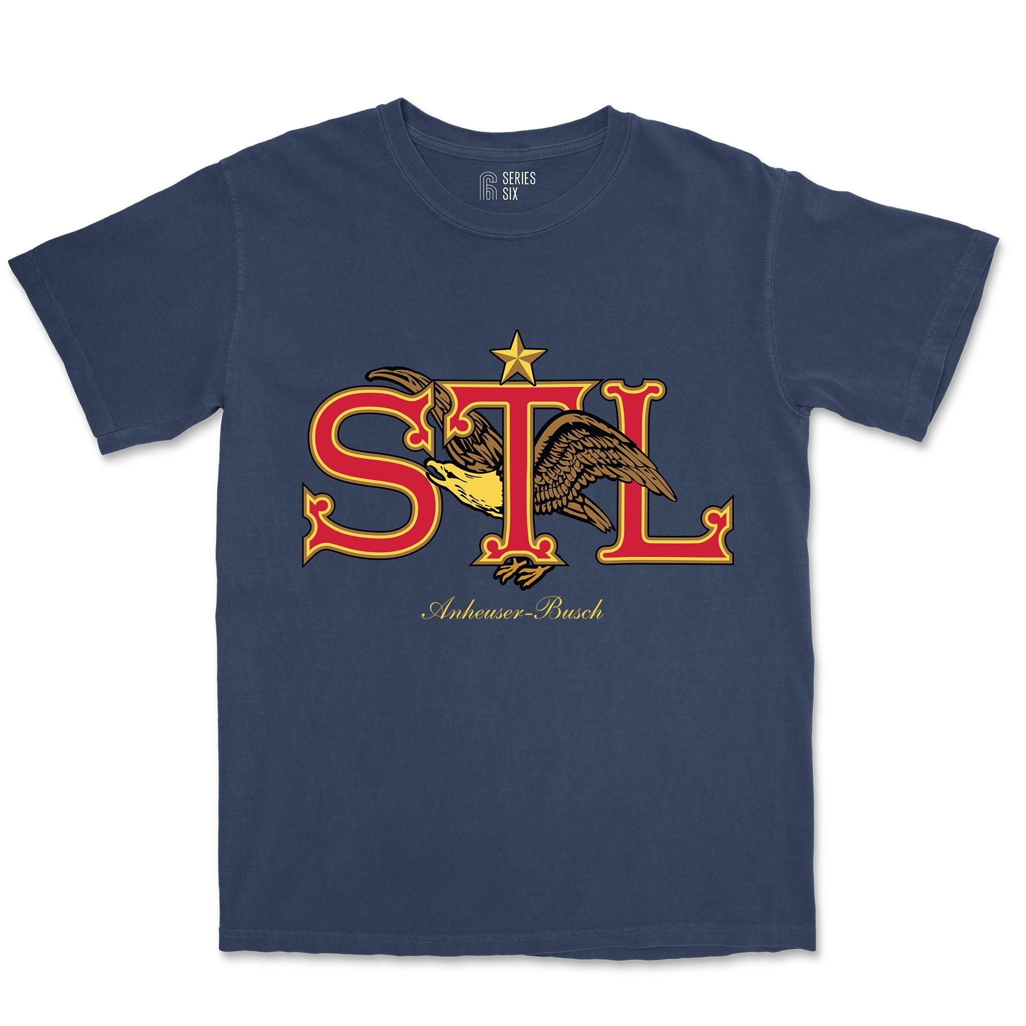Anheuser-Busch STL Eagle Unisex Short Sleeve T-Shirt - Navy